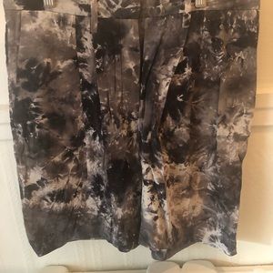 Acne tie dye silk shorts